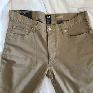 H&M Men's Slim Fit Khaki Pants NWT